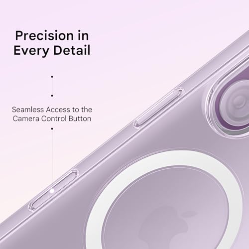 Image of Prolet Anti- Yellow Crystal Clear Hard Case Cover Compatible with iPhone 17 with Magnetic Mag-Safe Wireless Charging Support, Shockproof Hard Back Cover (Transparent)