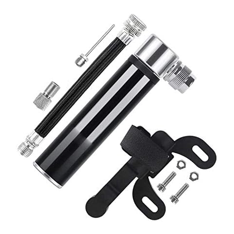 Mini Bike Pump, Portable Air Pump Bike Pump, 120PSI High Pressure Hand Pump Small & Lightweight for Presta and Schrader Valve, for Mountain Road Bike, Football, Basketball, Volleyball, Bike Tires Cover