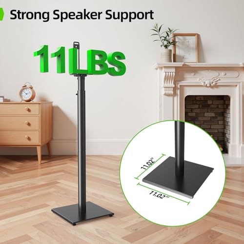 image for USX MOUNT Bookshelf Speaker Stands Pair, Height Adjustable Extends 32-