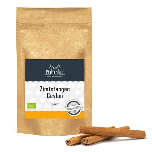 Ceylon Zimt, Zimtstangen, 100% echtes Zimt direkt und erntefrisch aus Sri Lanka, 20 Stck. - Pfefferdieb®