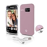 SereneLife LED Lighted Power Bank Battery Case for Samsung Galaxy S7 Edge - Pink