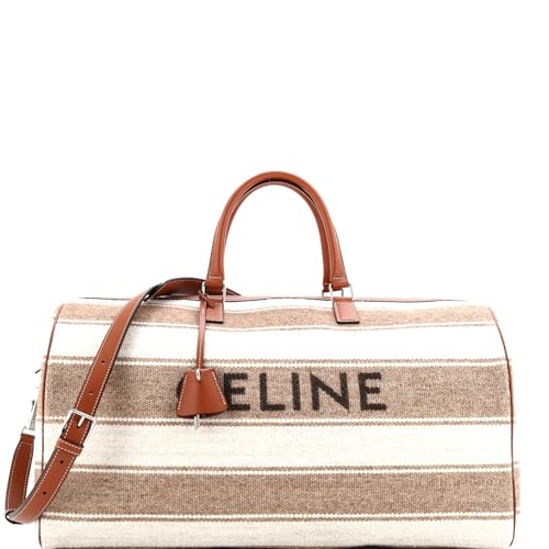 Celine Striped Jacquard Travel Duffle