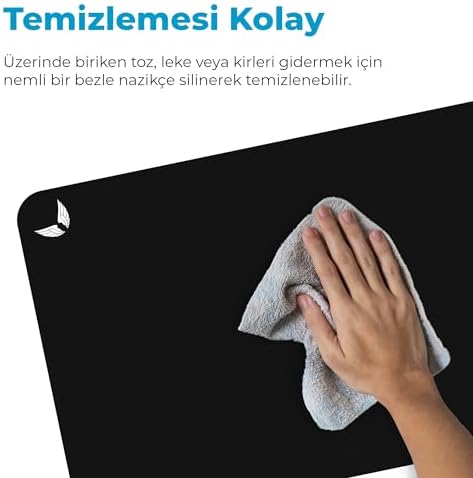 GoLite Basic Edition - 70x30 Gaming Mouse Pad, Kaymaz Taban, Geniş ve Dayanıklı Oyuncu Mousepad, Hassas Kontrol ve Hızlı Tepki için Pürüzsüz Yüzey Fare Altlığı, Siyah - Görsel 7