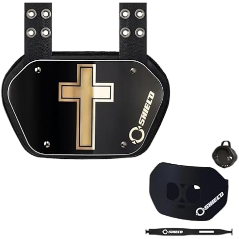 O Shield Football Back Plate with Mouthguard - Black Sets Cover