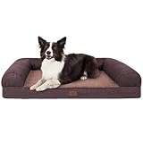 Orthopedic Dog Bed, Bolster Washable Dog Beds for Large Dogs, Orthopedic Sofa Foam Couch Bed with Re