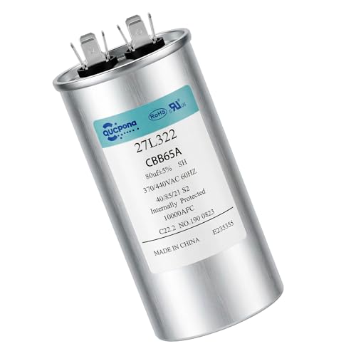 Condensateur rond double course 80µF 440VAC évite la surchauffe moteur