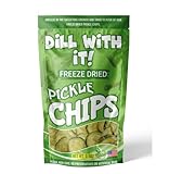 Dill With It! Garlic Dill Freeze Dried Pickle Chips - Keto, Vegan, All Natural Snack - Made in USA (Pack of 1)