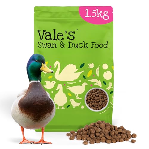 Vales Swan & Duck Food 1.5kg Floating Feed for Wild Ducks Suitable and Nutritious Duck and Swan Food Perfect Alongside Their Natural Diet - Bird Feed for Waterfowl