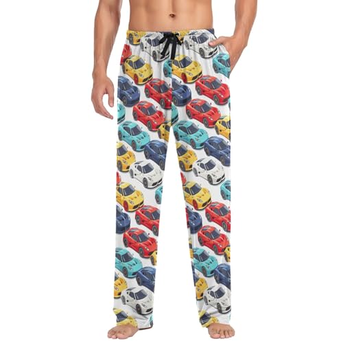 Calças de pijama masculinas confortáveis com cordão e bolsos para pai, irmão, marido, namorado, Carr