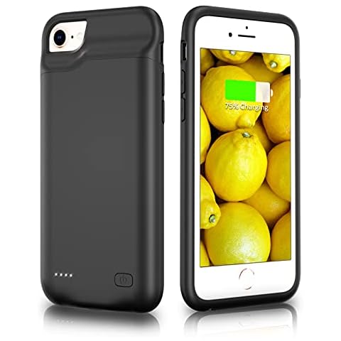 HUOBAO Battery case for iPhone SE 2020/8/7/6s/6, [5500mAh] Charging Case for iPhone, Protective Portable Charging Case, Rechargeable Extended Battery for iPhone SE 2020/8/7/6s/6 (4.7inch) (Black) Cover