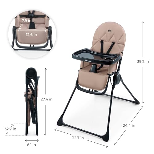 Image of Kinderkraft BINCI Folding High Chair, Beige