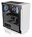 Thermaltake H200 Tempered Glass RGB Light Strip ATX Mid Tower Case with One 120mm Rear Fan Pre-Installed CA-1M3-00M1WN-00, Window, RGB