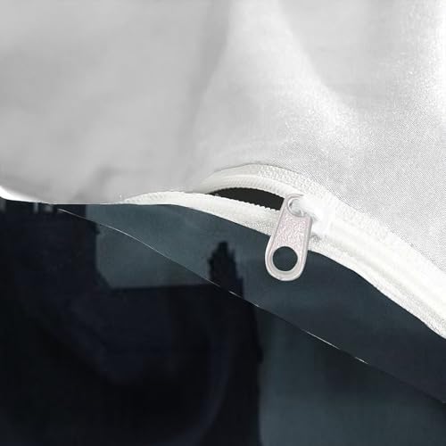 Housse de couette avec fermeture éclair pratique en microfibre douce 3D
