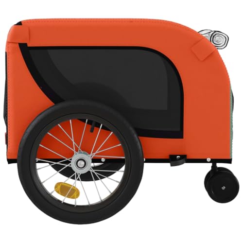 SKM Fahrradanhänger Hunde Orange und Schwarz Ox -Gewebe & Eisen,Tier- & Haustierbedarf,Haustierbedarf,Pet-Stroller,Orange,8.75KG,94019