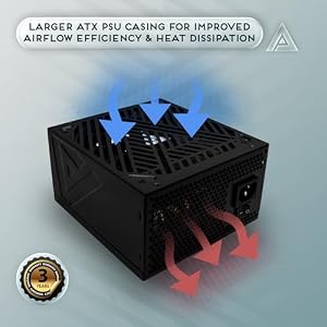 Apevia ATX-SL850W Soul 850W Fully Modular Power Supply ATX 3.0 & 3.1 Compatible, PCIe 5.1 12V-2x6 Connector ATX Active PFC, DC to DC Converter Design, 140mm Silent Fan, RoHS Compliance — photo 3 of 6