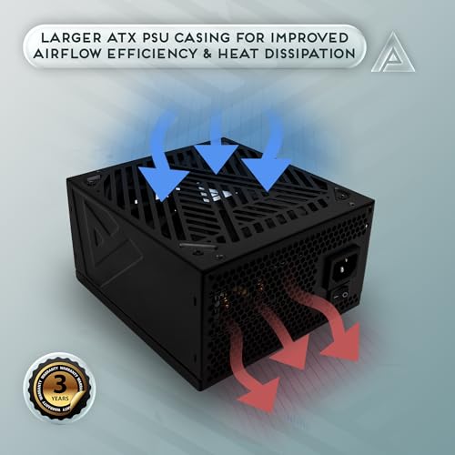 Image of Apevia ATX-SL850W Soul 850W Fully Modular Power Supply ATX 3.0 & 3.1 Compatible, PCIe 5.1 12V-2x6 Connector ATX Active PFC, DC to DC Converter Design, 140mm Silent Fan, RoHS Compliance | Fully Modular PSU, ATX 3.1 PCIE5.1 Ready, 12VHPWR Cable Included, Active PFC, 140mm Auto Thermal Fan, Heavy Duty Protections