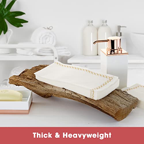By Madee: Fancy Paper Napkins - Perfect Disposable Guest Hand Towels For Bathrooms Or Dinner Tables - Luxury Soft Linen Like, Decorative Party Napkins For Weddings, Holidays (8.5" X 4", Gold 100 Pack) #TOP5