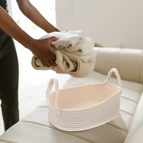 Cesta de hilo de algodón decorativa para un hogar acogedor 5