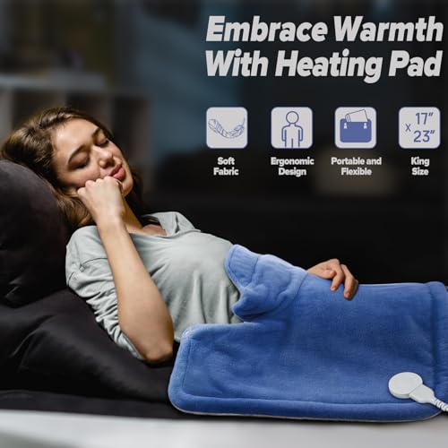 Heating pad for Neck, Back, Shoulder, Cramps Pain Relief, Gifts for Women, Men, Mom, Dad, 4 Auto-Off, Machine Washable, 6 Heat Settings, Ideal for Mother’s Day, Father’s Day, Christmas, Birthdays - Image 6
