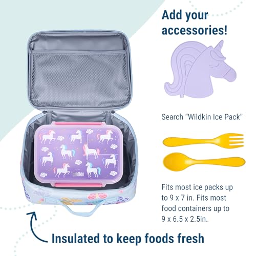 Image of Wildkin Kids Insulated Lunch Box, Butterfly Garden | Insulated, wipe-clean lunch box - coordinates with matching Wildkin backpacks and water bottles