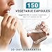Dr. Berg Magnesium Glycinate 400 mg – Chelated Magnesium Supplement with Vitamin D and B6 for Stress Support, Relaxation, and Good Sleep – 150 Vegetable Capsules High Absorption for Overall Wellness
