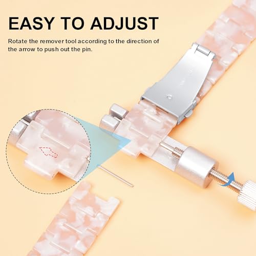 Image of iiteeology Compatible with Apple Watch Band 42mm 41mm 40mm 46mm 45mm 44mm, Light Resin with Stainless Steel Replacement Wristband for iWatch Ultra 3 /Ultra 2 49mm Series 11-1 SE 3