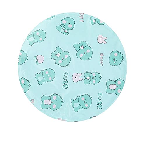 FGHJKOO Alfombra de Enfriamiento Manta para Perros Gatos en Verano Auto refrigerante No tóxicoAlmohadilla de enfriamiento Circular de Dibujos Animados-B_47CM/Ideal para para Perros Gatos en Verano