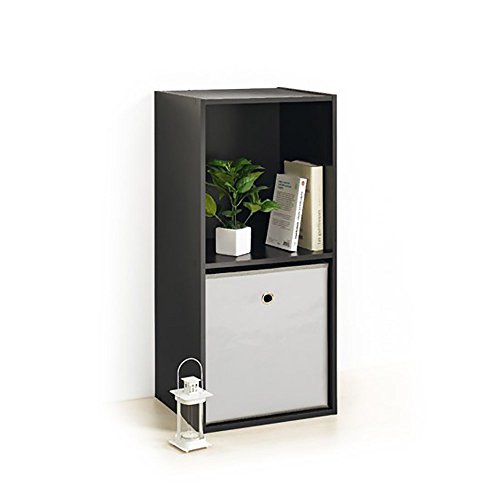 Modul'Home 6RAN619NR Mobiletto a 2 sezioni cubiche, in MDF, 29,5x36,5x77,5 cm, pannello MDF, nero, 77,5 x 36,5 x 29,5 cm
