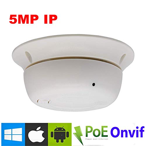 NightKing Indoor 5MP Smoke Detector Hidden Spy Onvif IP Security Camera,5MP 1920P (2592X1944),3.7mm