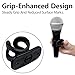 Musiin Microphone Holder, Wall-Mounted Universal Microphone Bracket with Mounting Screws, 28mm Inner Diameter, Suitable for Music Studios, Recording Rooms & Rehearsal Spaces (2 PCS)