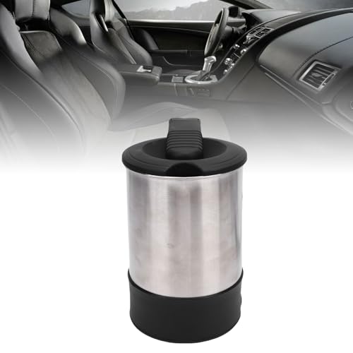 Akozon 12V Car Kettle 500ML Water Heater Boiler Stainless Steel Portable Travel Coffee Tea Pot Electric Kettle for Caravan Camping Vehicle