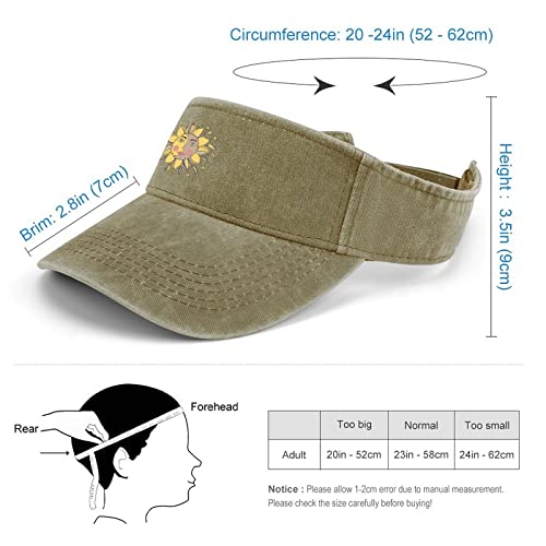 Sun Flowers Leaky Top Denim Hat Sun Visor Print Baseball Cap For Men Women #TOP11