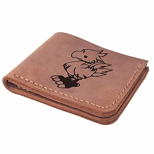 FF Chocobo Leather Wallet Mens, Gamer Wallet, Gamer Gifts, Personalized Mens Wallet, Christmas Gift for Him, Custom Leather Wallet Handmade, Husband Gift, Boyfriend Gift, Geek Gift k5534
