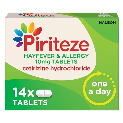 Piriteze Hayfever & Allergy Antihistamine Tablets Allergy Relief Cetirizine 14s