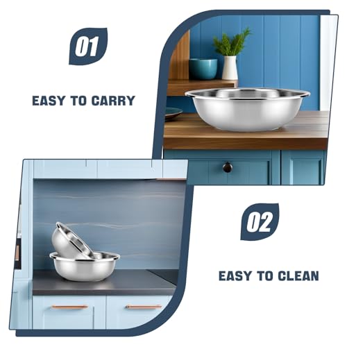 2 tazones grandes de acero inoxidable para cocina 27cm miniatura 3