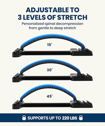 Image of Everlasting Comfort Lumbar Support Board Back Stretcher for Lower Pain Relief - Adjustable Spine Decompression with 88 Acupressure Nodes - Back Cracking Device with Chair Strap for Posture Correction