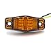 TMH Trailer Light KIT (Pack of 2) 6 Inch Oval Stop Turn Brake Red Tail Light Lamp + (Pack of 8) Side Led Marker Light (Red & Amber) For Truck, Trailer, Boat Trailer, Tractors, Bus