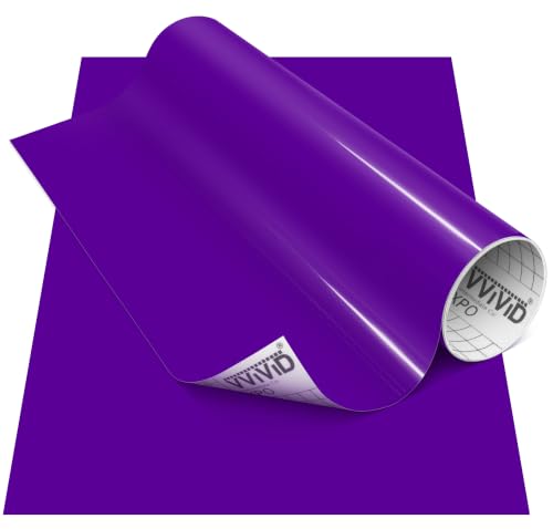 VViViD Purple Gloss DECO65 Permanent Adhesive Craft Vinyl for Cricut, Silhouette & Cameo (12" x 7ft)