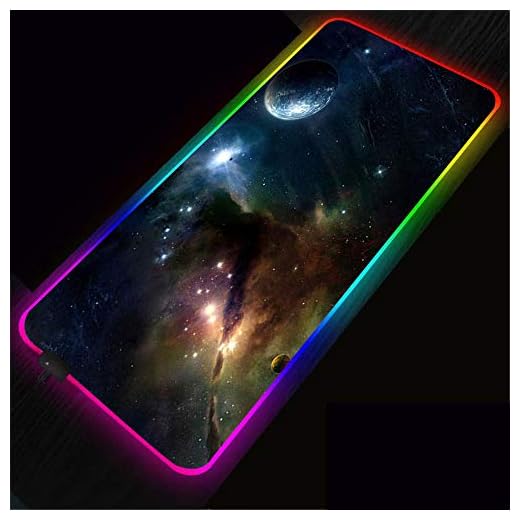 ZETIAN Anime tecknad musmatta överdimensionerad RGB upplyst tangentbord pad dator allt-inkluderad dyna förtjockning och bekväm XXLPlanet_500 x 1 000 x 4 mm