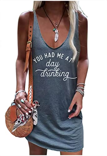 Image of CHUNTIANRAN Mini Dress for Women Swimsuit Coverup Beach Hawaiian Tank Dress | Country Concert Outifts for Women Summer Dress Vacation Outfits
