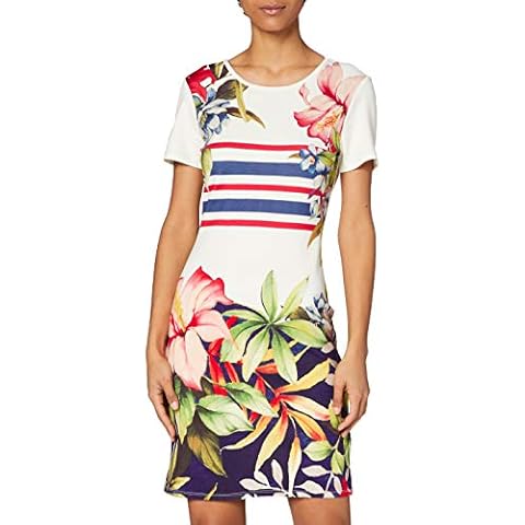 Vestido Casual de Flores y Rayas Desigual Cover