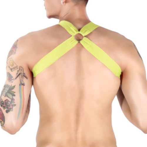 Image of Mens Harness Belt Nylon Elastic Body Shoulder Strap Sexy Halter Club Wear Cosplay Costume