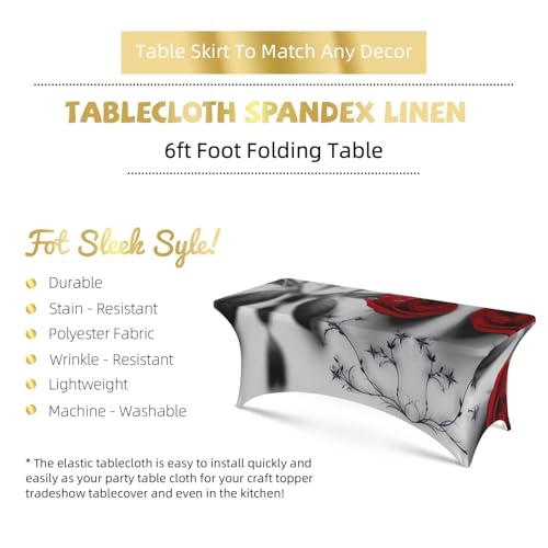 Nappe de table extensible lavable pour effacer les plis du buffet de fête - 6