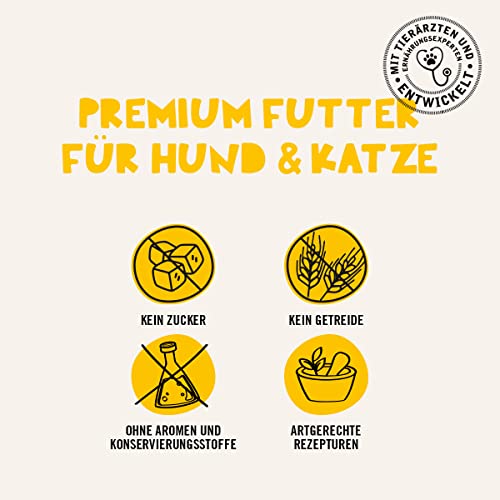 Dogs’n Tiger Adult Premium Hunde Futter, Fischers Fritz, Trockenfutter für Hunde mit 70% Fleischanteil – ohne Zucker & Getreide, Lachs und Hering mit Gemüse, 2kg