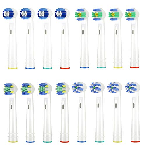 16 Stück Aufsteckbürsten Kompatible für Oral B, Ersatz Elektrische Zahnbürsten Aufsätze für Oral B 16er, Precision Clean,Weißere Zähne