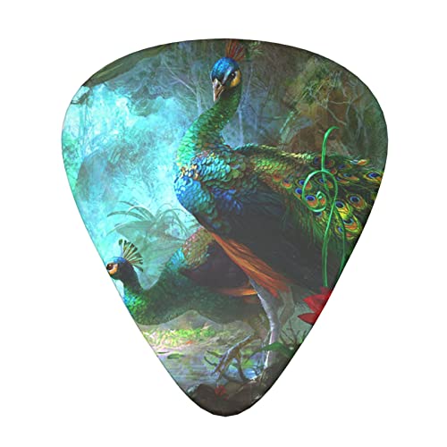 Ensemble de 12 médiators de guitare paon coloré pour guitare acoustique, guitare électrique, contrebasse, ukulélé - Les Beatles, Paul McCartney, John Lennon, RIngo Starr, George Harrison Ensemble de 12 médiators de guitare paon coloré pour guitare acoustique, guitare électrique, contrebasse, ukulélé