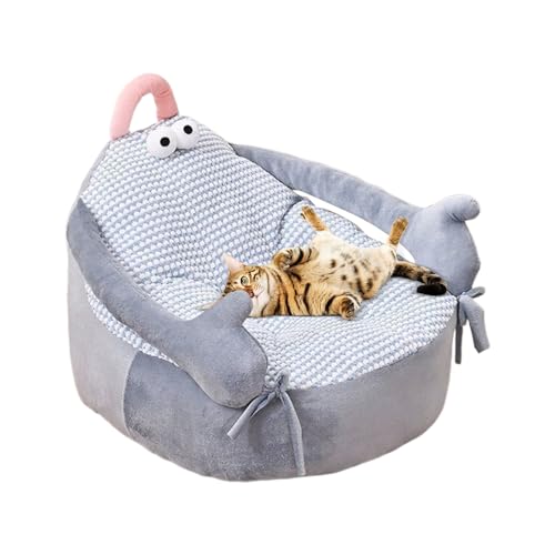 Generico Divano Lettino per Gatti, Lettino Rilassante per Cani e Gatti di Taglia Piccola Media, Letto Rilassante Riscaldante per Interni Esterni con Struttura Interna per Salotto Giardino