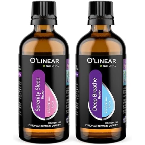 Deep Breathe Sweet Dreams Essential Oils 2 Pack x 3.4oz Therapeutic Grade Blend Natural Aromatherapy for Night Good Dreams & Day Relaxation Gifts for Bedroom Oil Diffuser Calming Scents Pack of 2 Cover