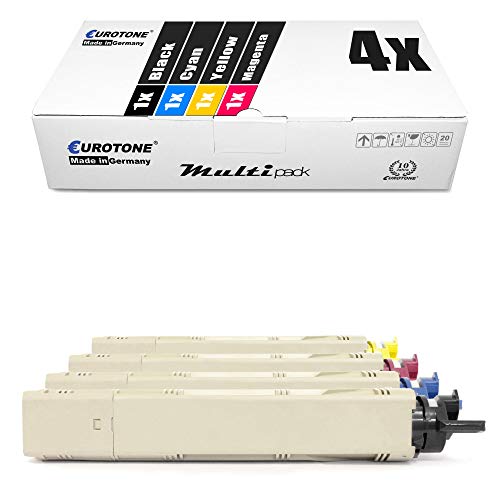 Toner Oki C3300 C3400 C3450 C3600 Eurotone noir et couleur pack 4 cartouches