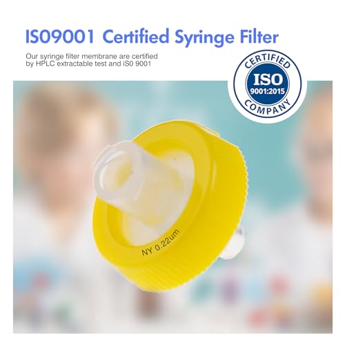 Image of Syringe Filters Nylon Hydrophilic Filtration 0.22um Micron Pore Size 13mm Membrane Diameter Lab Nylon Membrane Disc Non-Sterile by Labfil, Pack of 100